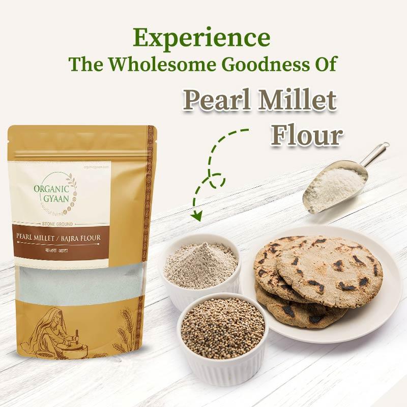 Bajra Flour / Pearl Millet Flour / Activated Flour - Organic Gyaan