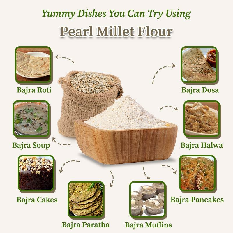 Bajra Flour / Pearl Millet Flour / Activated Flour - Organic Gyaan