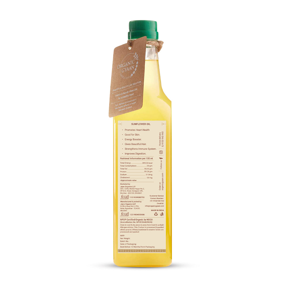 Sunflower Oil - Wooden Cold Pressed