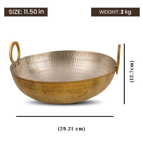 brass kadai for cooking