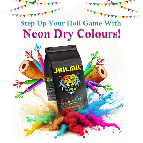 Neon dry holi colours