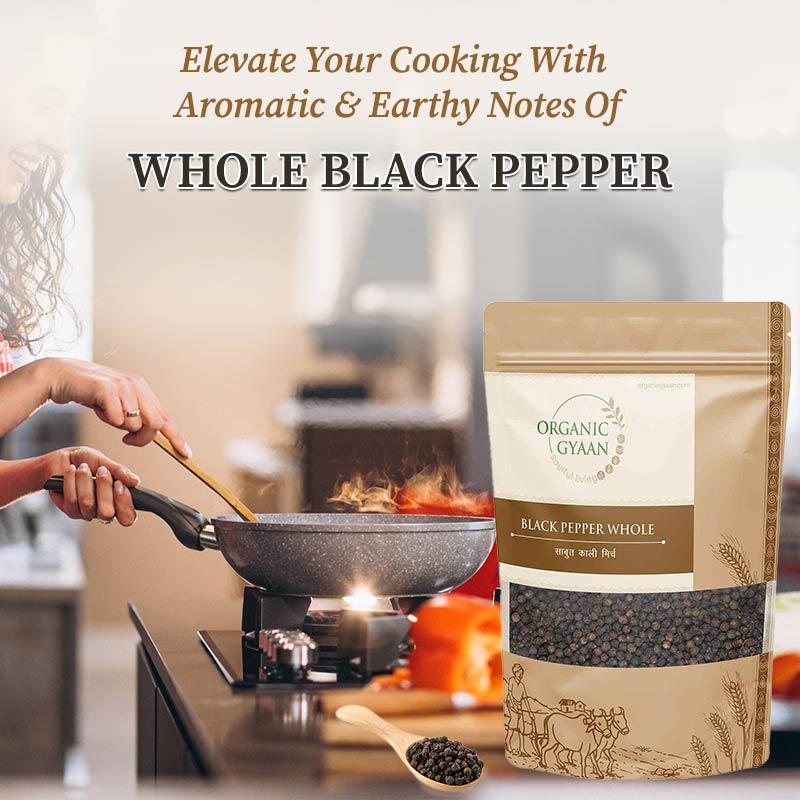 whole black pepper 