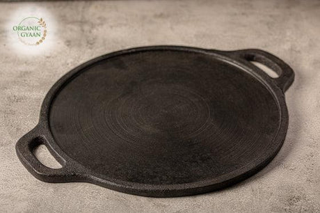 Cast Iron Double Handle Tawa - Organic Gyaan